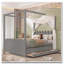 Lit plateforme double avec tête de lit tapissier, lit gigogne simple et 3 tiroirs-1772308112-1773857569