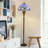 Vintage Tiffany Style Stained Glass Floor Lamp With 3 Warm Light , E26 Base