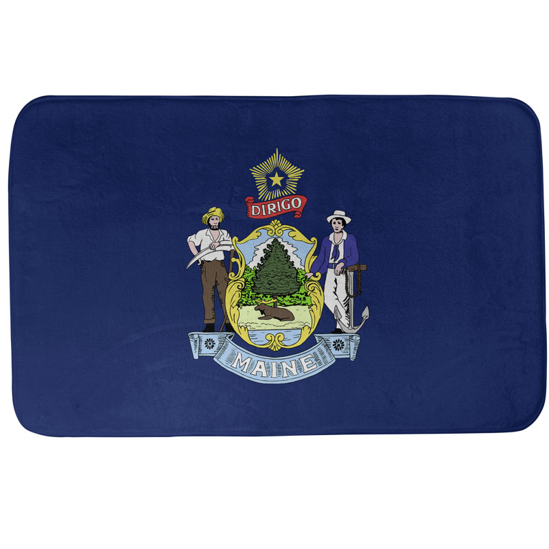 Tapis pour salle de bain maine flag Fawcett, l 17 po x L 24 po