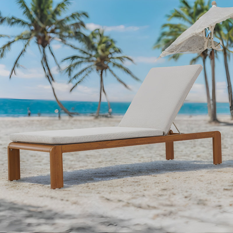 Riyadh All Aluminum Adjustable Teslin Lounger With Removable Cushion