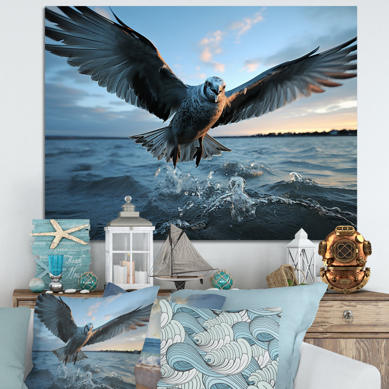 «Coastal Seabird Rising», reproduction sur toile, H 24 po x l 32 po x P 1 po, Toile tendue