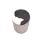 COWGIRL Silver Braided Round Accent Table with Cow Hide Fitted Top