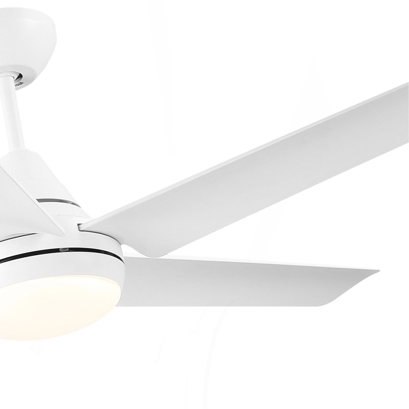 Ventilateur de plafond à DEL intégré 48 po avec pales en ABS blanc