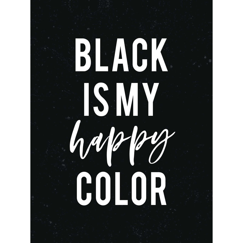«Black Happy Color» - reproduction sur toile tendue, H 16 po x l 12 po