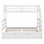 Lit simple superposé au-dessus de grand lit simple avec lit gigogne et échelle intégrée, lit superposé en bois avec garde-corps, peut être séparé en 3 lits-1128713643