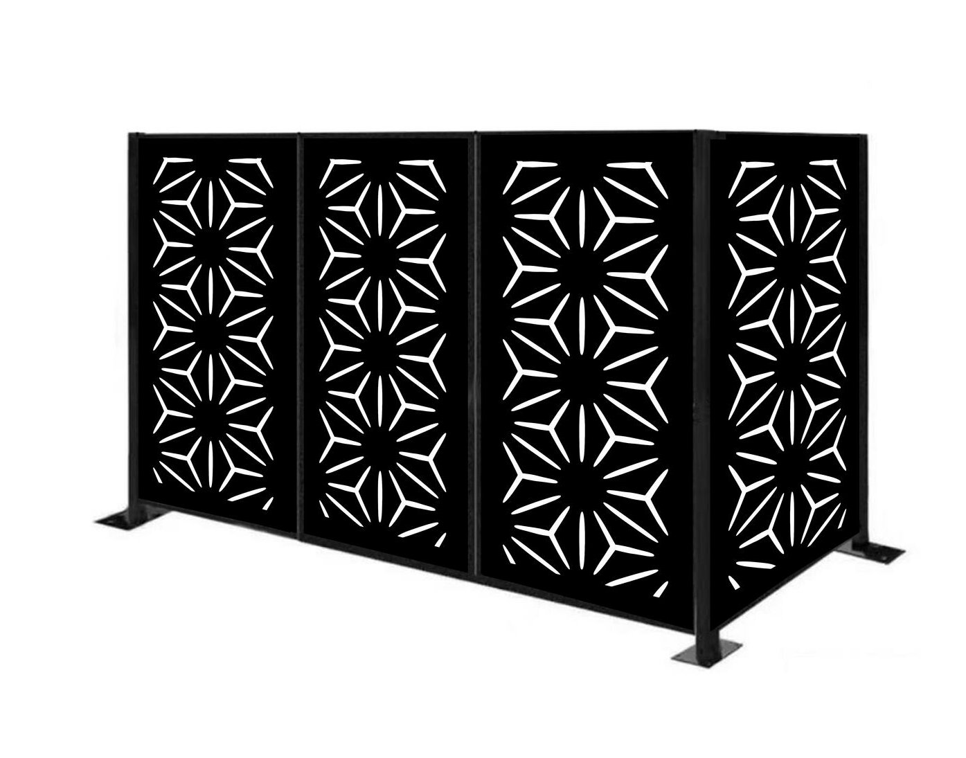 Porpora Freestanding Metal Decorative Fence Panel | Wayfair