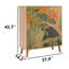 Commode décorative avec 4 armoires et pieds en bois