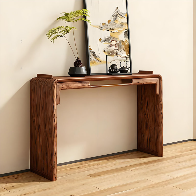 Console en bois massif de style moderne, H 33,4 po x l 62,9 po x P 14,9 po