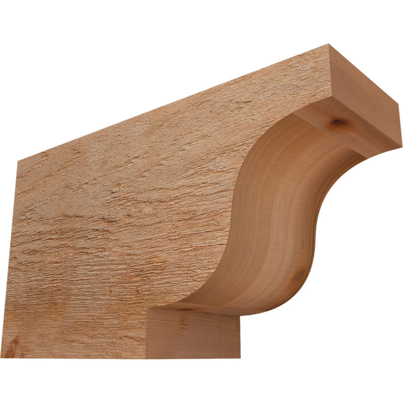 Queue de chevron Newport, Cèdre rouge de l'Ouest, 10" H x 18" W x 6" D