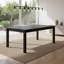 Table de salle à manger Kizie, plateau extensible 94-118 pouces, bois d'hévéa brun fauve-111934062