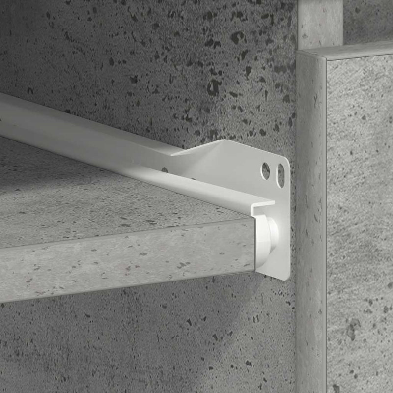 Bureau d'ordinateur avec tiroir en bois d'ingénierie, Gris béton