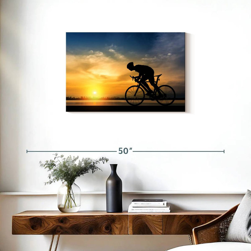 Silhouette de vélo Sireci, H 20 po x l 30 po