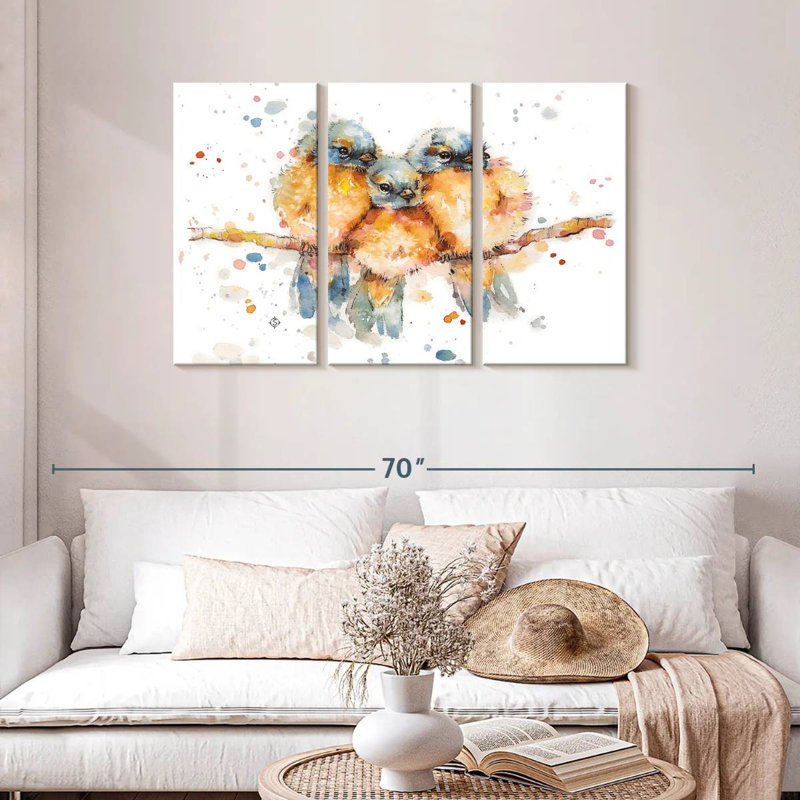 Little Bluebirds, 28" H x 45" W