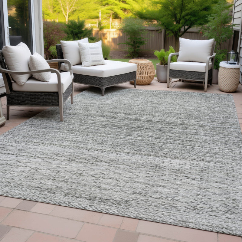 Machine Washable Indoor/Outdoor Kirksville ACN2150 Striped Rug, Rectangle 2'6" x 3'10"