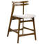 Upholstered Counter Stool with Solid Wood Frame-1718404831