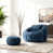 Chenille bleu paon