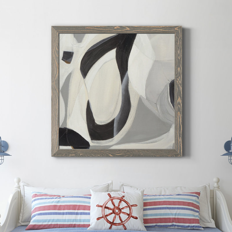 La toile encadrée de qualité supérieure - prête à être accrochée, H 27,5 po x l 27,5 po x P 1,5 po, Cadre gris