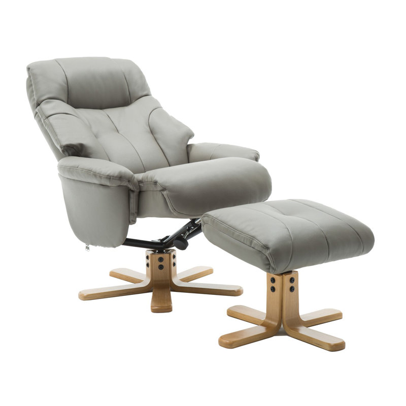 Billings 80cm Wide Swivel Standard Recliner, Grey