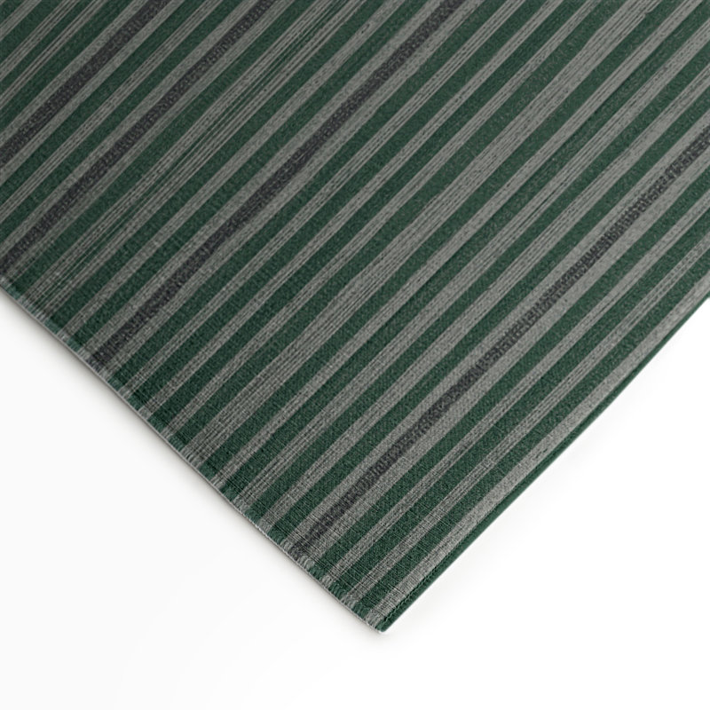 Tapis intérieur / extérieur vert HorizontalStripes, Rectangulaire 3 pi x 5 pi