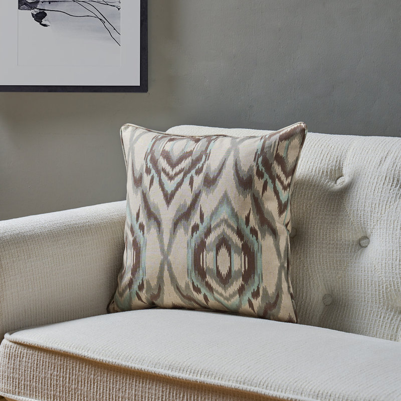 Coussin décoratif Nevada Ikat, Polyester/ Bourre en polyester, Vert