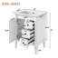 Meuble-lavabo autoportant moderne avec lavabo en céramique Verdant-138217106