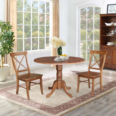 Deibel Drop Leaf Solid Wood Dining Set