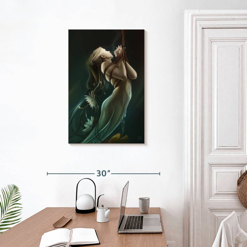 Kelan The Catch Mermaid, 30" H x 20" W