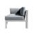 Peryman Outdoor Aluminum Corner Chair With Cushions, Buff