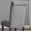 Chaise de salle à manger en bois massif de 2, matériau gris, 2 chaises élégantes en tissu gris, structure-1024547339