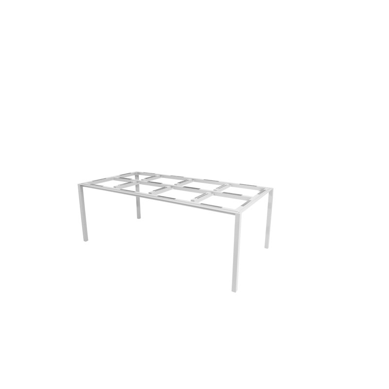 Pure Outdoor Dining Table, Nero Black, 28.8" H x 110.3" W x 39.4" D, Light Gray
