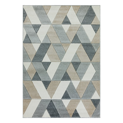 Sanjuan Rhombus Grey/Beige Area Rug
