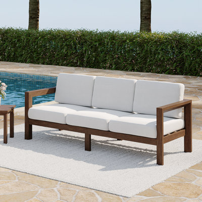 Outdoor Solid Wood Patio Sofa