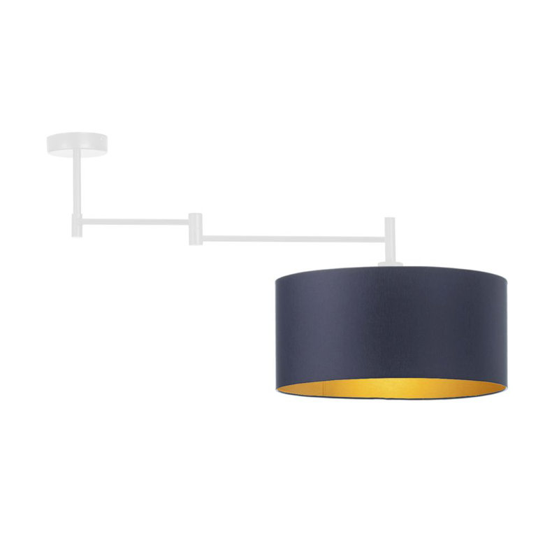 Lanny Fabric Semi Flush Mount, Brown