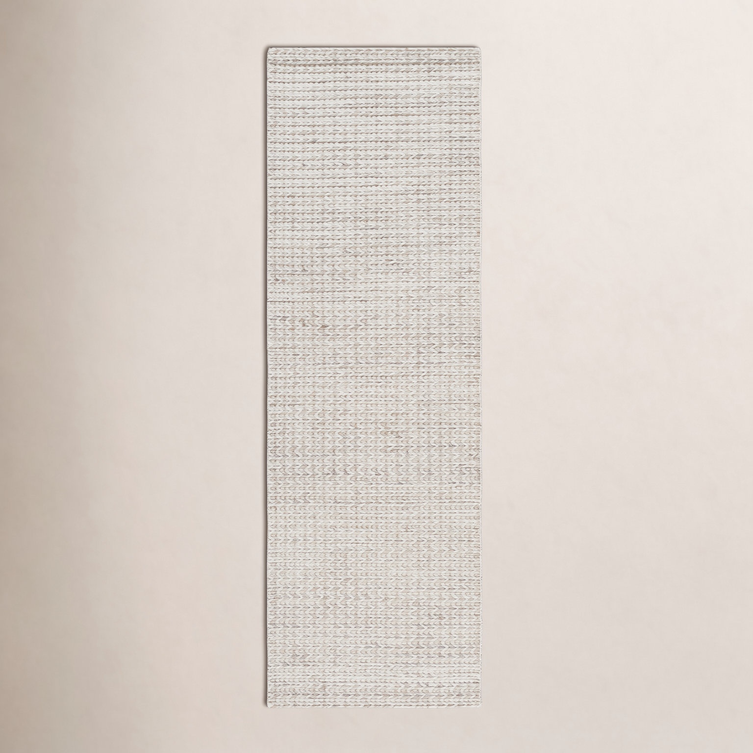 Auria Hand-Woven Chevron Silver Rug, Runner 2'6" x 8'