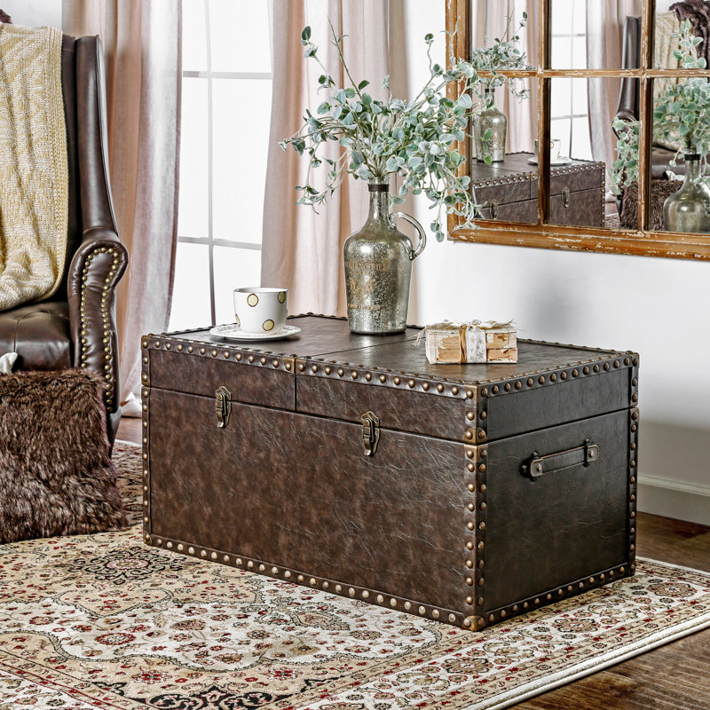 Faux Leather Upholstered Storage Bench