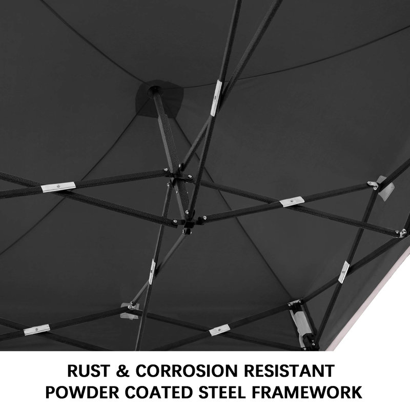 5 Ft. Black Steel Pop-Up Canopy Tent