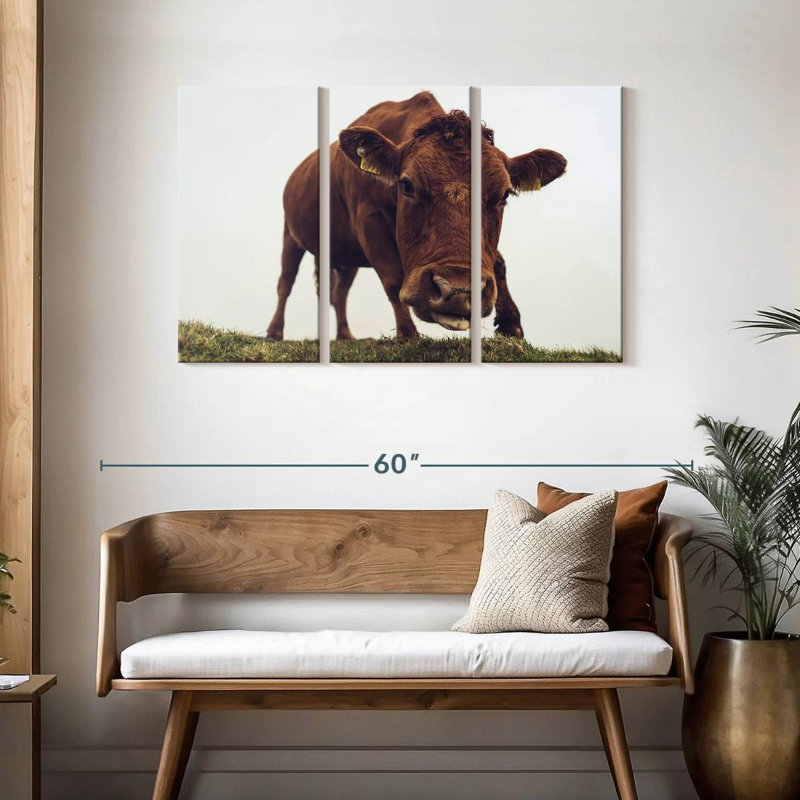 Brampt Chocolate Cow Face, 28" H x 45" W