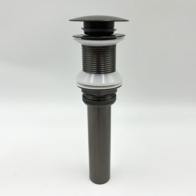 Drain escamotable pour lavabo de salle de bain sans trop-plein - conception facile à nettoyer, joint étanche, parfait pour lavabo vasque / meuble-lavabo