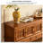 Retro Carved Rectangular Solid Wood TV Stand-821240849