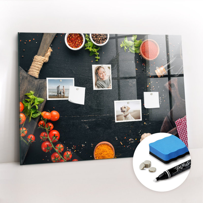 Magnetic Glass Photo Memo Board