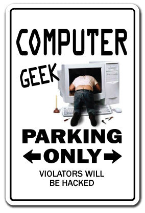 Computer Geek Novelty Sticker