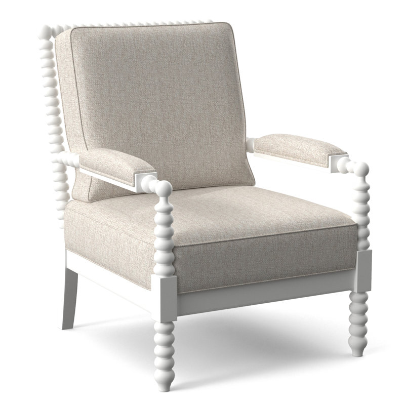 Lind Island 29" Wide Lounge Chair, Moroccan Paseo, 0451-63, Frost White Finish