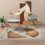 Ensemble de 2 chaises de salle à manger rétro, structure en bois d'hévéa massif avec dossier incurvé ergonomique et siège rembourré, chaises d'appoint rétro pour la cuisine, la salle à manger ou le salon-109723548-109723544
