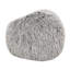 Fauteuil à billes glamour en fausse fourrure gris argenté avec rembourrage en mousse stable de style moderne