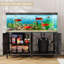 Support d'aquarium robuste de 100 à 150 gallons, support d'aquarium robuste avec armoire de rangement et prise de courant, L 59,8 po x l 23,6 po, capacité 2200 lb-1161638812