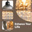 1-Light Smoked Glass Crystal Kitchen Island Pendant