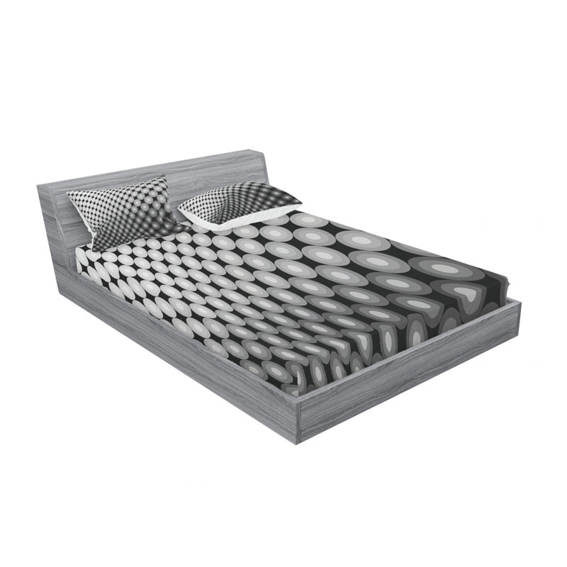 Ensemble de draps Little Symmetric Summer Gingham, Ensemble de drap pour grand lit avec drap-housse