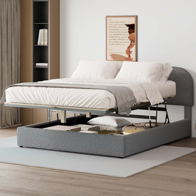 Lit plateforme tapissier Teddy