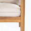 Canapé d'extérieur 3 places en bois d'acacia avec coussins beiges, finition teck clair