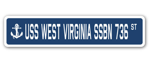 Plaque de rue Wests Ssbn 736 en plastique robuste 4 po x 18 po